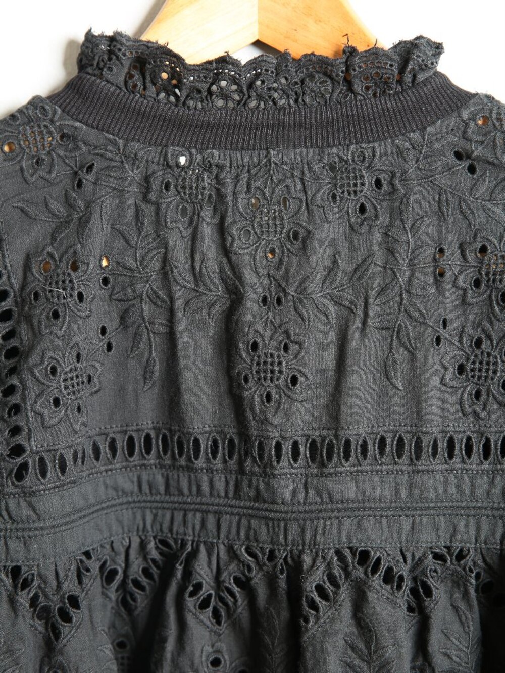 FOREVER THAT GIRL for ANTHROPOLOGIE Eyelet French Terry Sweatshirt - Picture 6 of 10